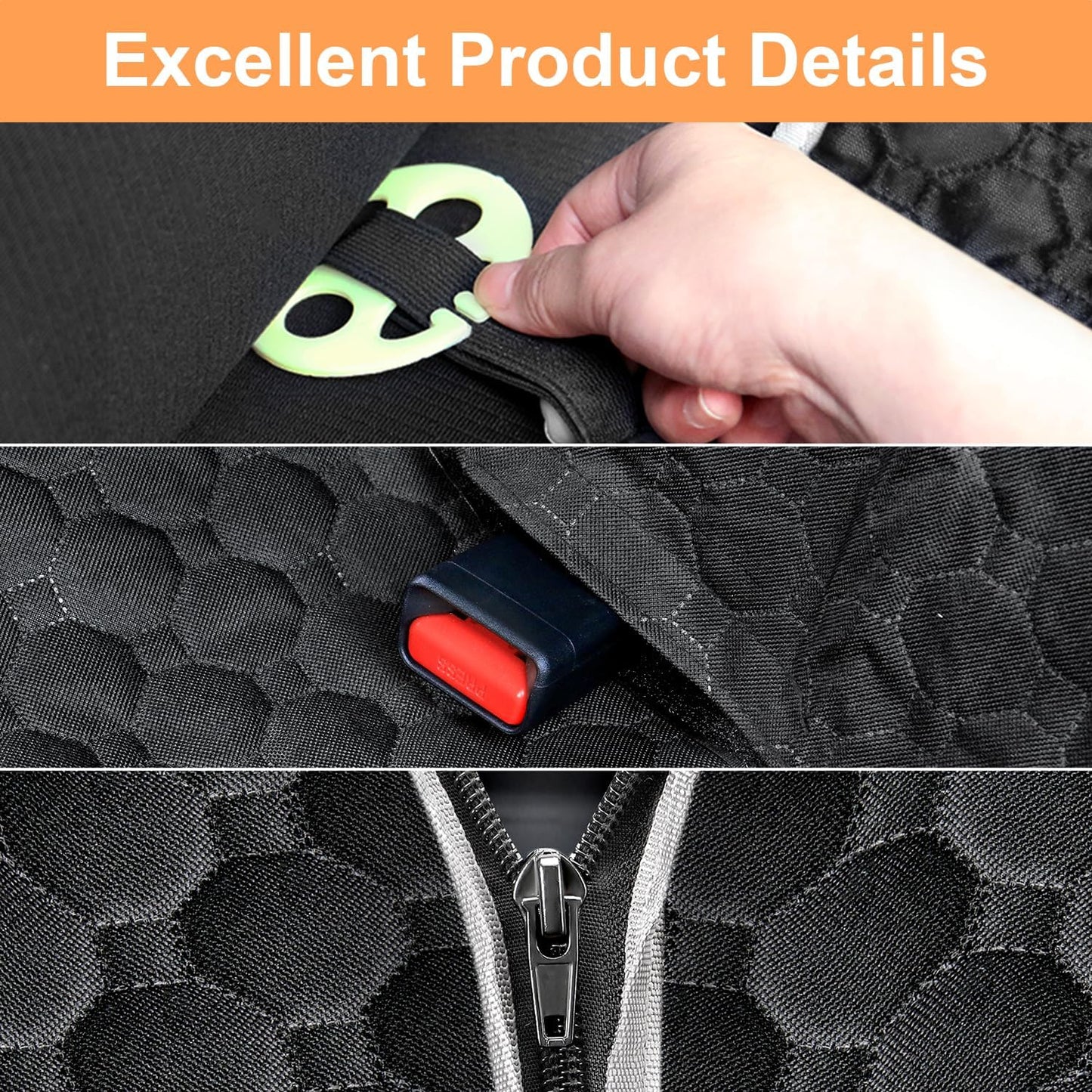 Ultimate 2026 Heavy Duty Waterproof Dog Car Seat Cover - Scratch-Resistant Hammock for Sedans, Trucks & SUVs - Standard Black Protection for Your Furry Friend
