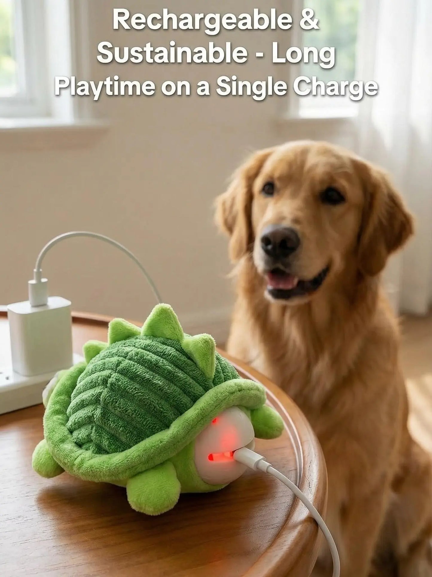 Interactive Motion-Activated Dog Ball – USB Rechargeable Squeaky Toy for All Dog Sizes, Perfect for Indoor & Outdoor Play!