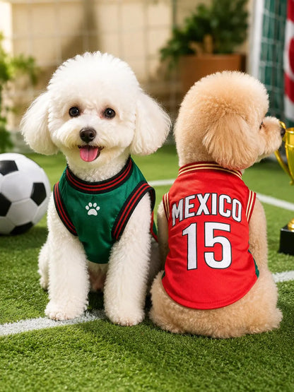 Cute & Comfy Pet Sports Jersey - Lightweight Mesh Vest for Dogs & Cats, Perfect for Game Day, Parties, and Walks!