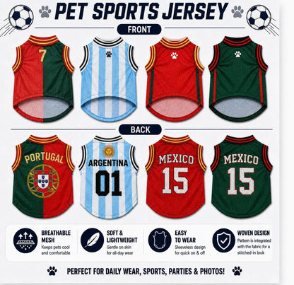 Cute & Comfy Pet Sports Jersey - Lightweight Mesh Vest for Dogs & Cats, Perfect for Game Day, Parties, and Walks!