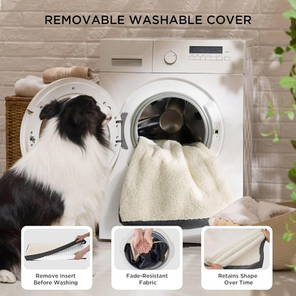 Bedsure XL Orthopedic Dog Bed - Comfy Extra Large Pet Bed with Removable Washable Cover & Egg Crate Foam for Dogs up to 100 Lbs
