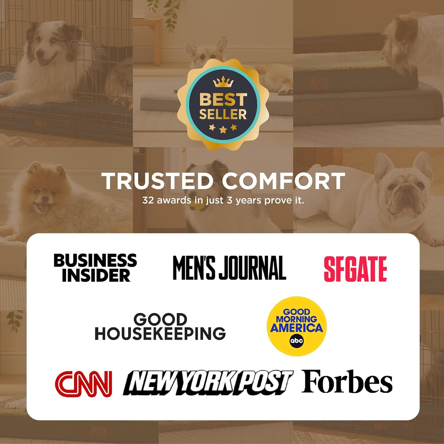 Bedsure XL Orthopedic Dog Bed - Comfy Extra Large Pet Bed with Removable Washable Cover & Egg Crate Foam for Dogs up to 100 Lbs