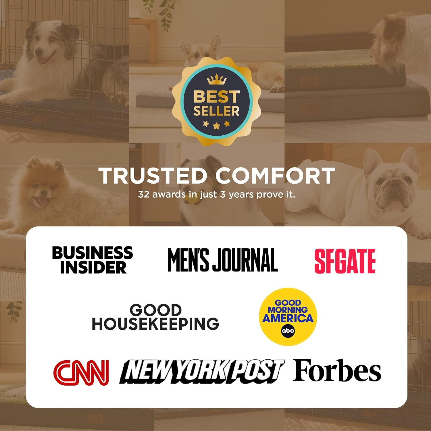 Bedsure XL Orthopedic Dog Bed - Comfy Extra Large Pet Bed with Removable Washable Cover & Egg Crate Foam for Dogs up to 100 Lbs