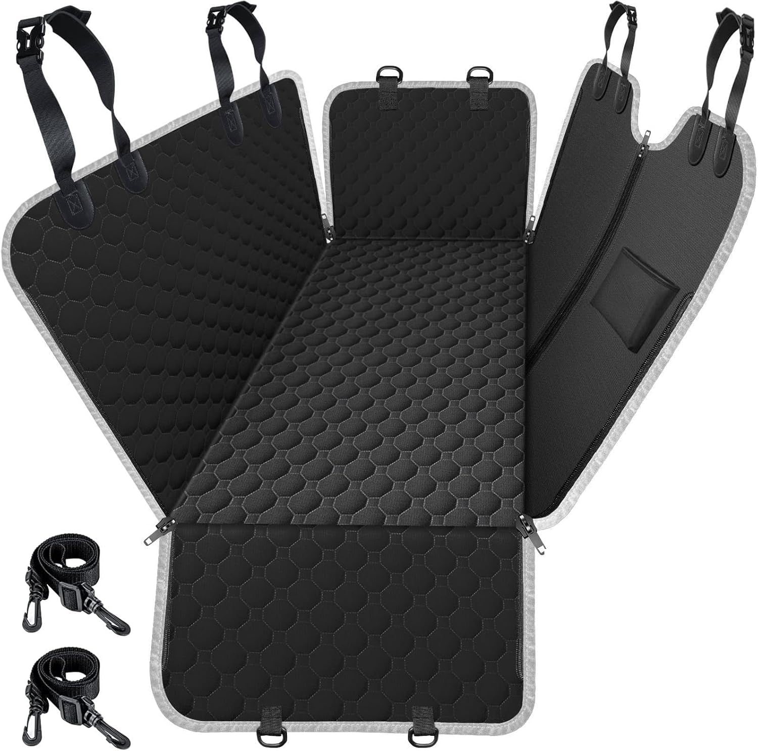 Ultimate 2026 Heavy Duty Waterproof Dog Car Seat Cover - Scratch-Resistant Hammock for Sedans, Trucks & SUVs - Standard Black Protection for Your Furry Friend