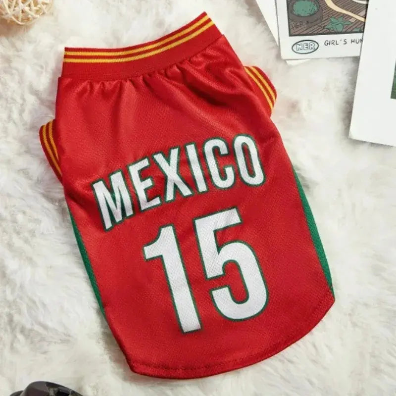 Cute & Comfy Pet Sports Jersey - Lightweight Mesh Vest for Dogs & Cats, Perfect for Game Day, Parties, and Walks!