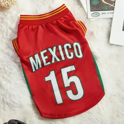 Cute & Comfy Pet Sports Jersey - Lightweight Mesh Vest for Dogs & Cats, Perfect for Game Day, Parties, and Walks!