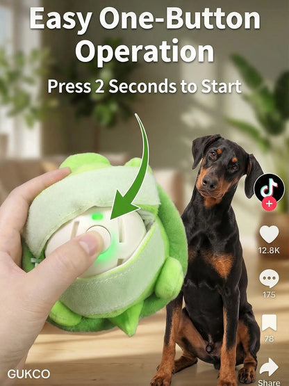 Interactive Motion-Activated Dog Ball – USB Rechargeable Squeaky Toy for All Dog Sizes, Perfect for Indoor & Outdoor Play!