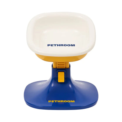 PETHROOM Adjustable Height Pet Feeding Stand with Non-Slip Base & Durable Ceramic Bowls for Dogs and Cats