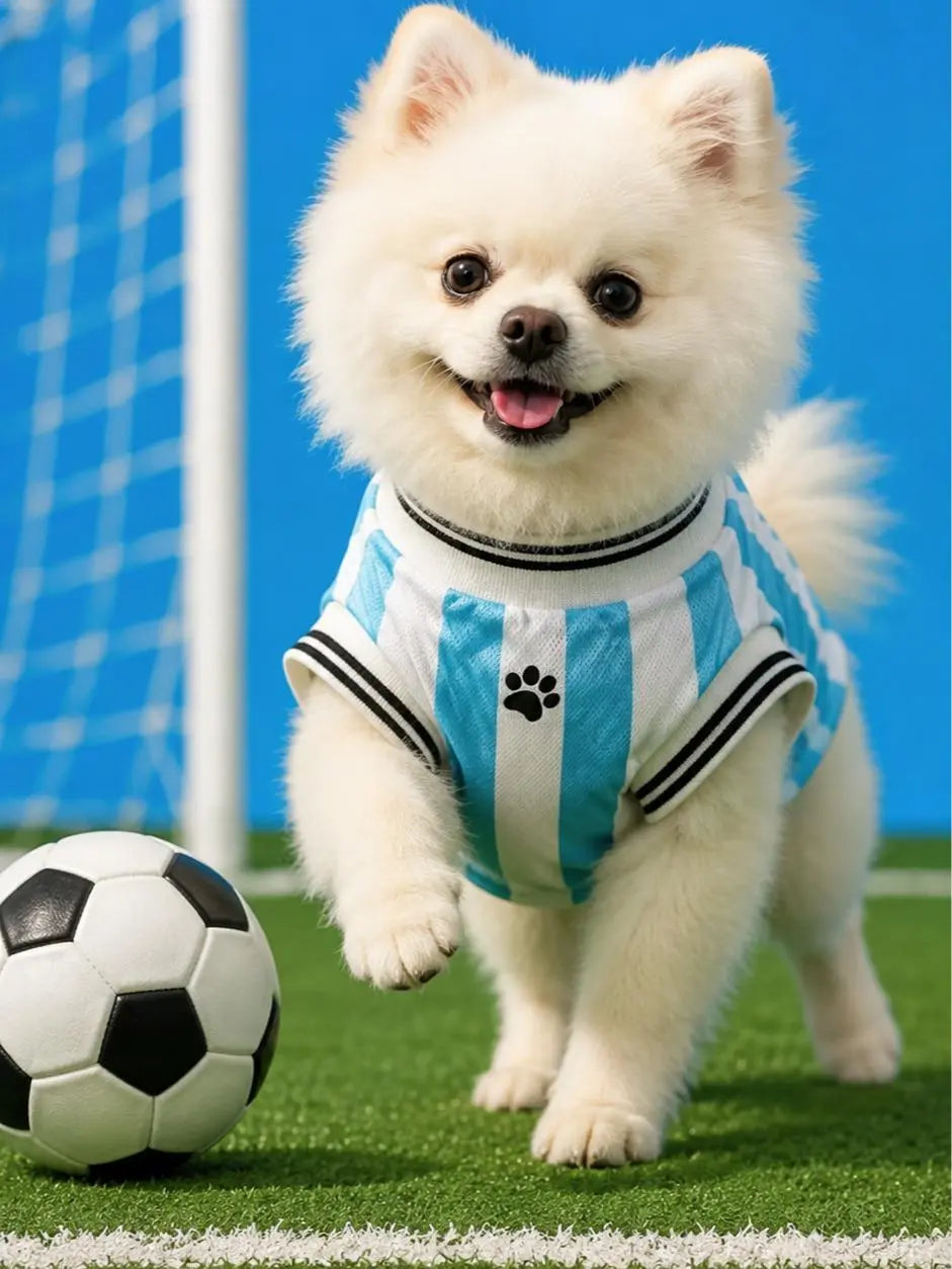 Cute & Comfy Pet Sports Jersey - Lightweight Mesh Vest for Dogs & Cats, Perfect for Game Day, Parties, and Walks!