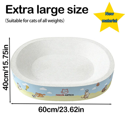 Durable Soccer Ball Cat Scratching Post - Upgraded Corrugated Cardboard Arch Bridge for Fun Indoor Play!