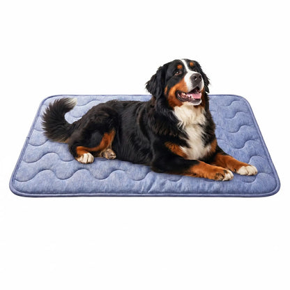 Premium Dog Cooling Pad - Thin & Thick Options, Q-MAX>0.4, Washable, No Gel/Electric, Non-Slip Nylon, Stylish Geometric & Classic Designs, Perfect for Outdoor & Tile Use, Ideal Summer Crate Bed for Large Dogs