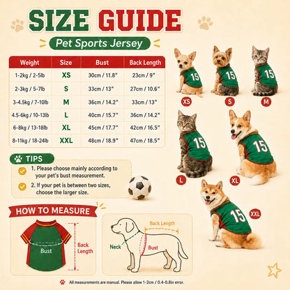 Cute & Comfy Pet Sports Jersey - Lightweight Mesh Vest for Dogs & Cats, Perfect for Game Day, Parties, and Walks!
